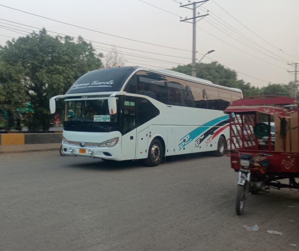 beautiful bus at road